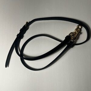 Coach Black Leather Adjustable Removable Strap with Gold Hardware